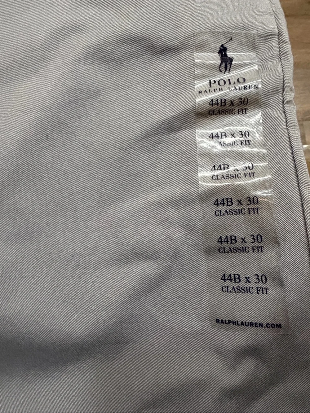 Polo Ralph Lauren Bedford Chino Pant Men’s 44B x 30 Gray Stretch Classic Fit NWT